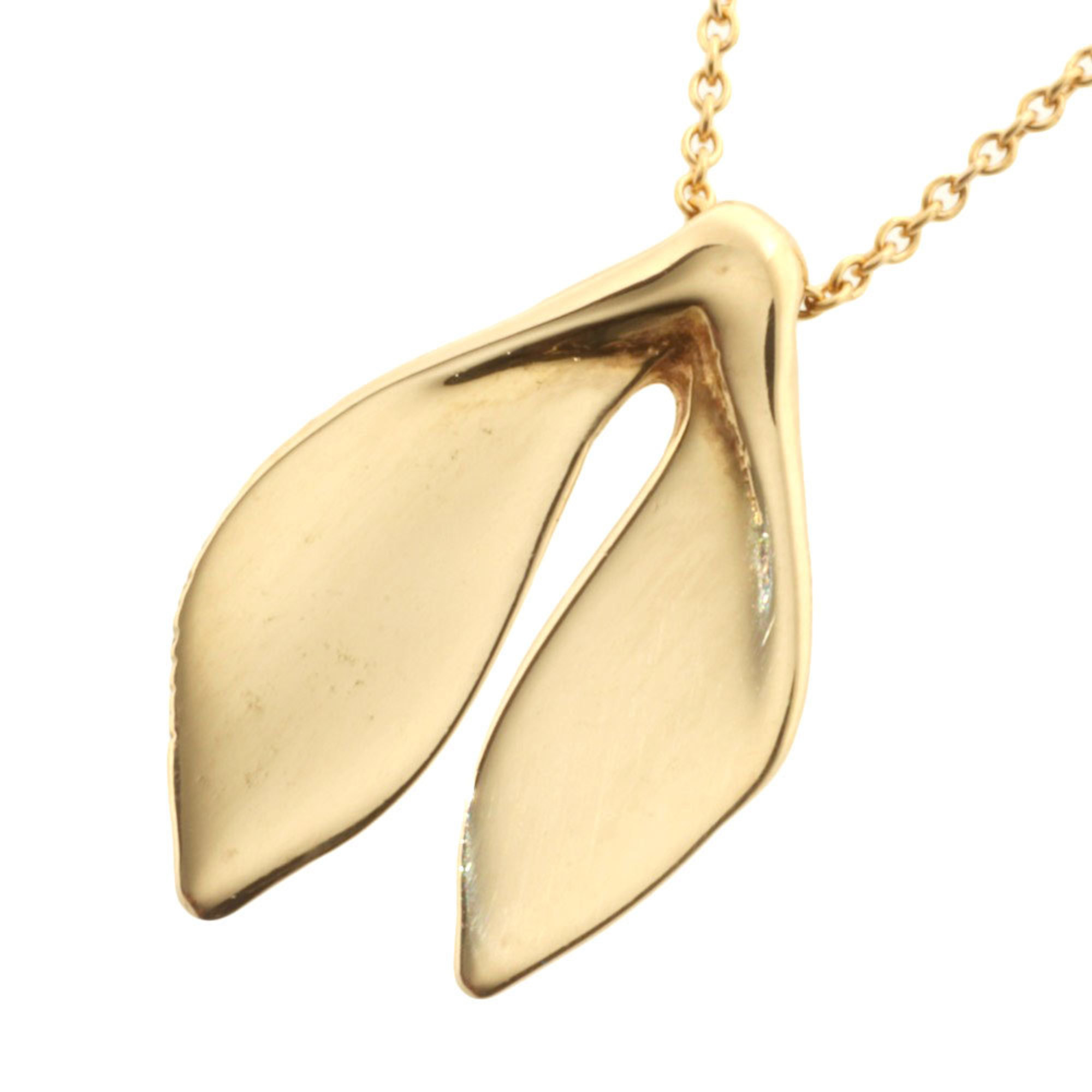 Tiffany & Co. Leaf Fin Necklace K18yg